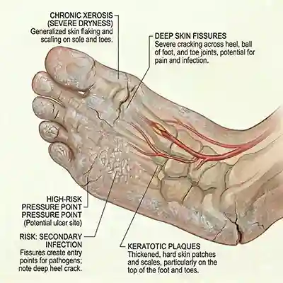 Foot dry skin and sweaty feet treatment in Irvine CA