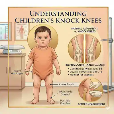 Child with knock knees condition in Orange County CA
